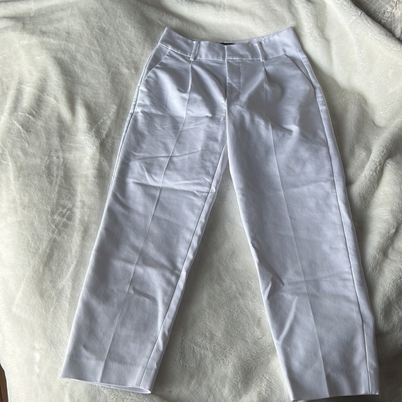 HALOGEN Women's High Waist Stretch Poplin Ankle Pants - Picture 2 of 11